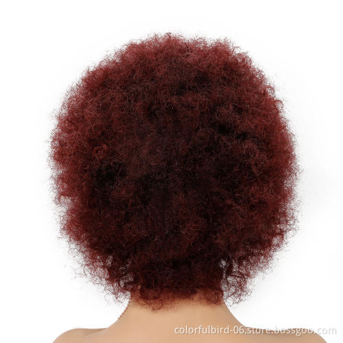 Brazilian glueless T1B/bug  kinky afro short curly  top quality  human hair wigs